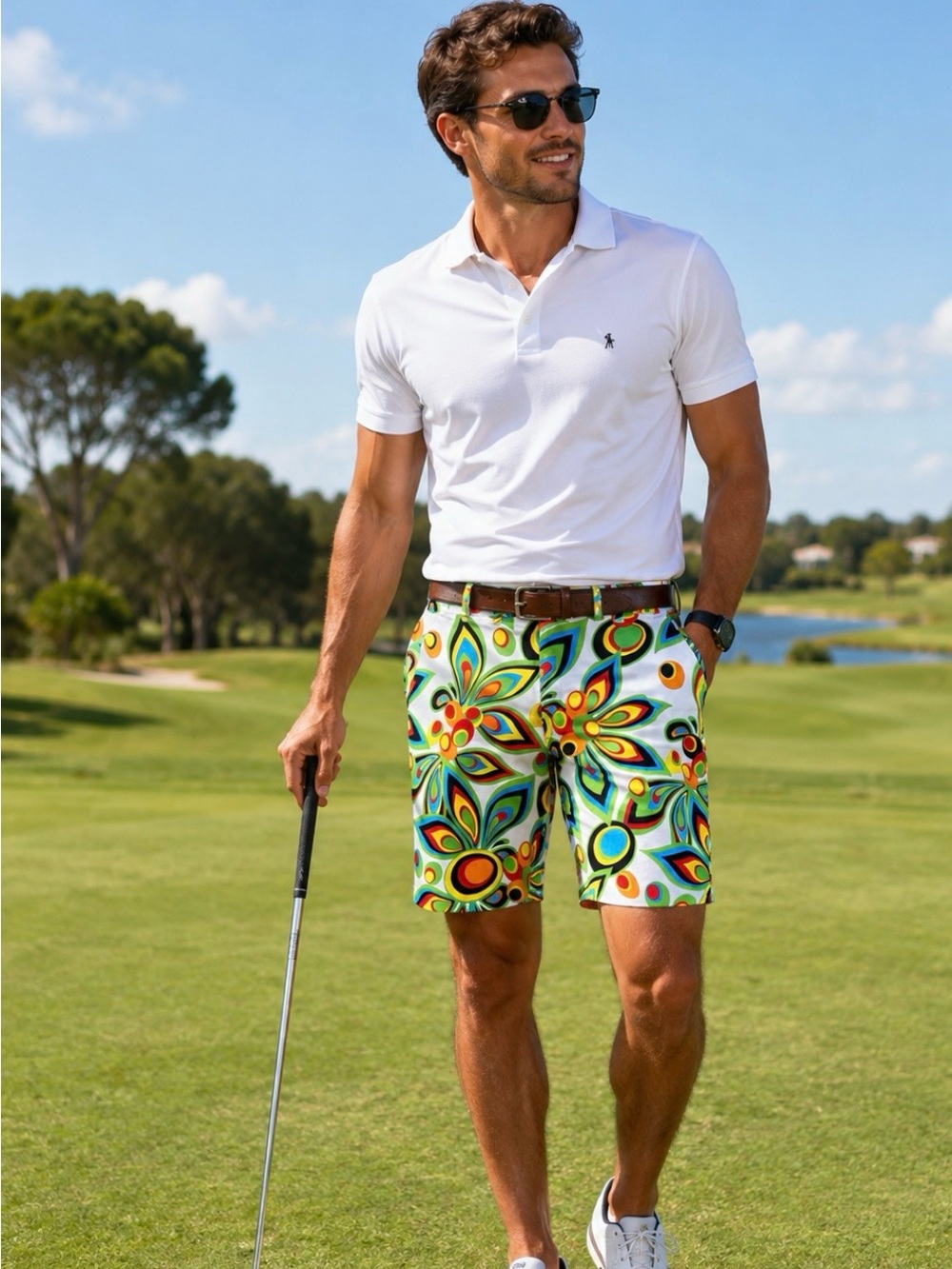 Loudmouth mens gold shorts